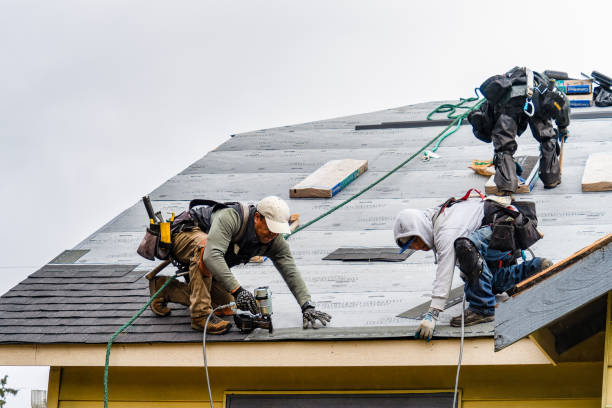 Professional Flat Roof Repair technician working in Woodland, WA